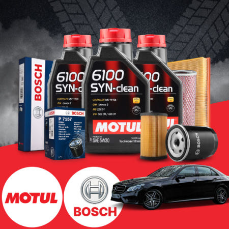 화이트오일E400 W212 (M276) 가솔린 모튤  6100 SYN-CLEAN 5W-30 엔진오일필터세트 7L iter