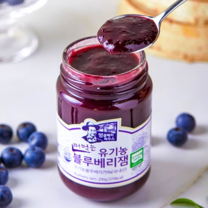 국산 유기농 [ 떠먹는 블루베리잼 200g ] 국내산 친환경 블루베리 - 상세 이미지 5