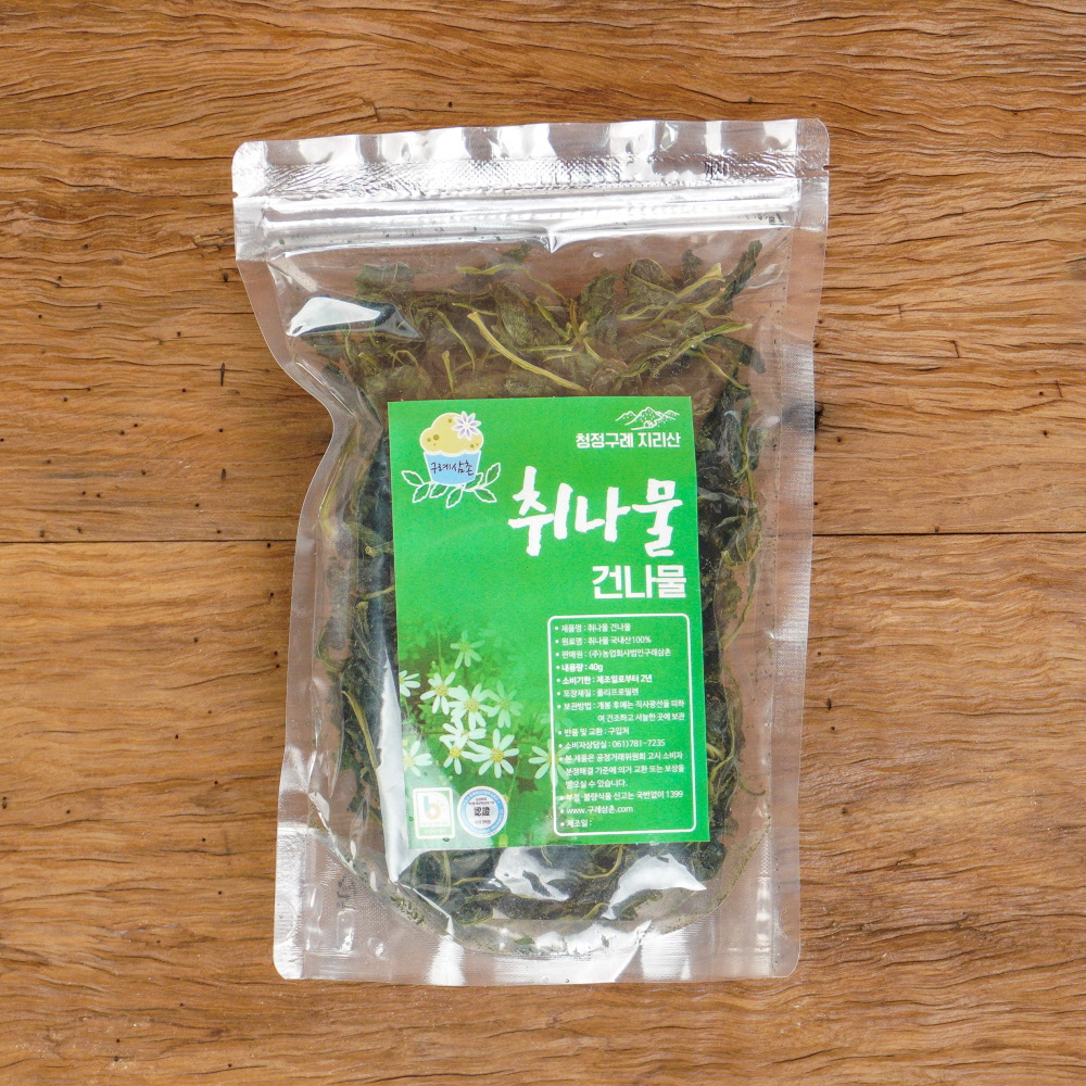 깨끗하게 말린 [ 구례삼촌 취나물 40g ] 건취 무침 산채 나물 비빔밥 만들기 이미지 6
