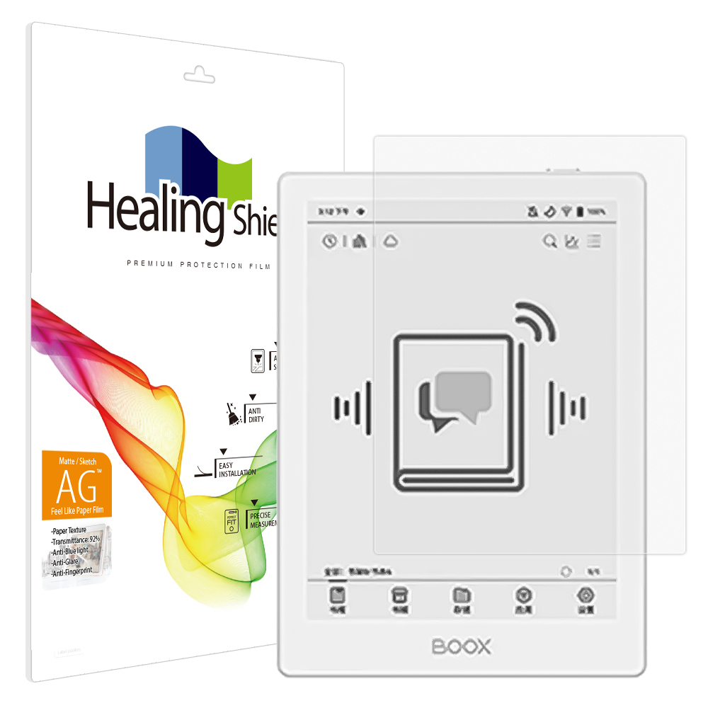오닉스 북스 포크 6 화이트 항균 종이질감 블루라이트차단 액정보호필름