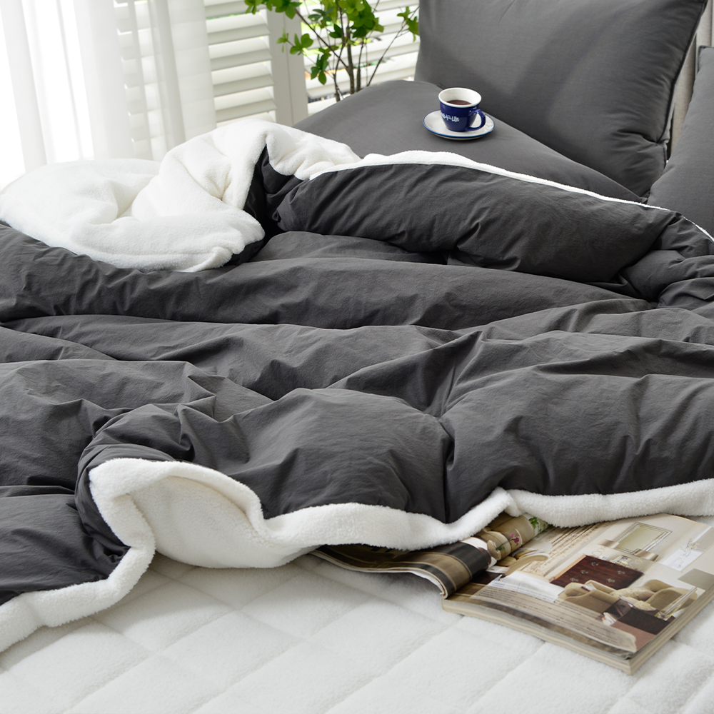 고밀도 순면 양털 10mm 극세사패드 이불세트 빅사이즈 슈퍼싱글 퀸침대패드 겨울이불