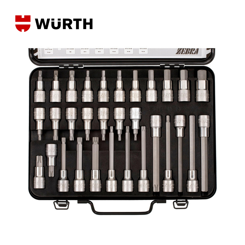 [공식몰]WURTH 뷔르트 1/2 소켓 렌치 세트-TX/HEX/XZN 31PCS - 상품 이미지