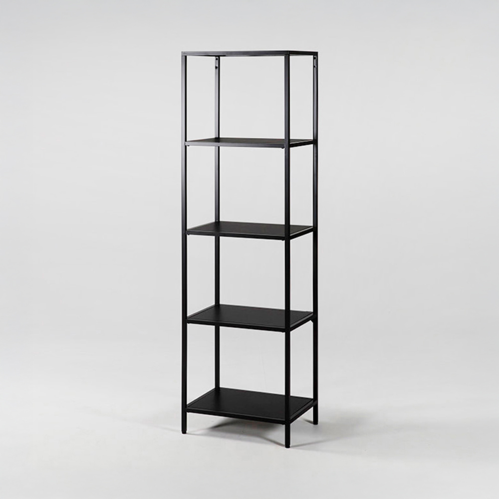 TETOS 선반 509 좁은 509mmx360mmx1750mm, 5단, 블랙 7027.5853