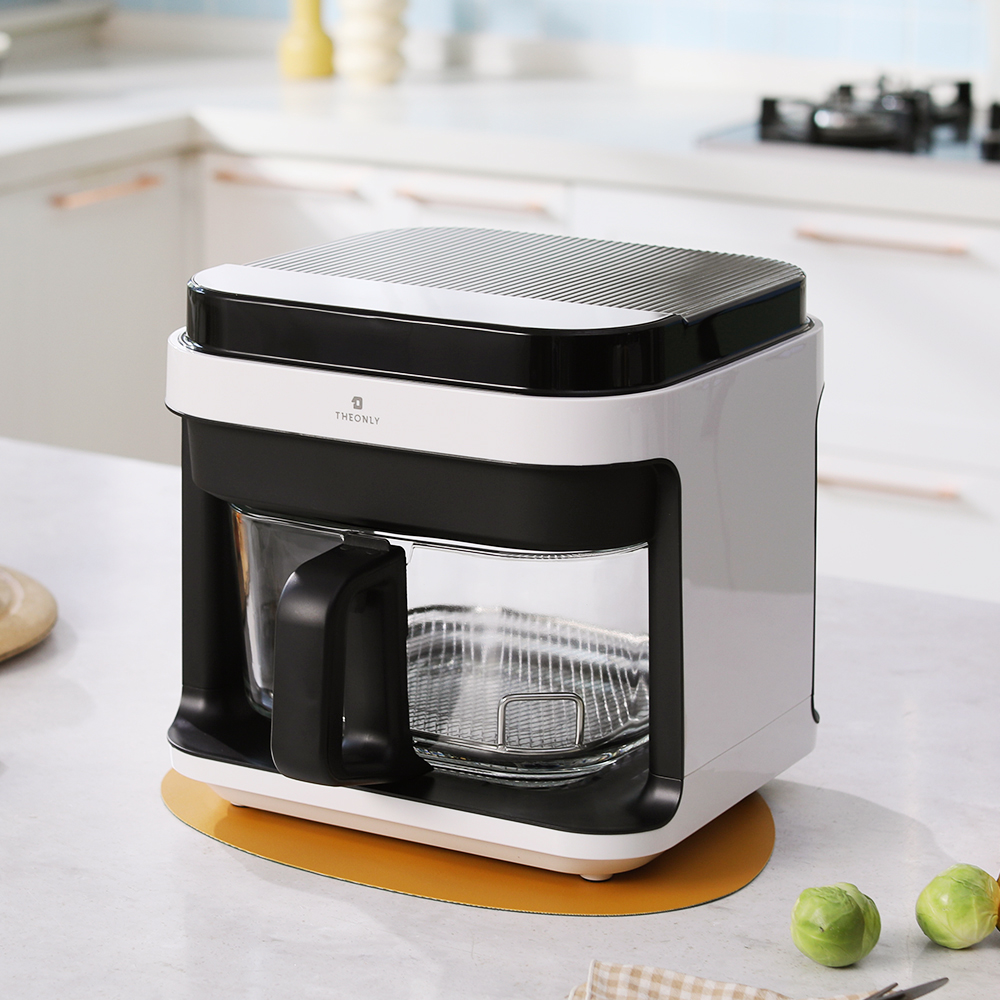 디온리 저소음 5.5L 투핸들 글라스 큐브 대용량 에어프라이어 광파 오븐 NAA321BK