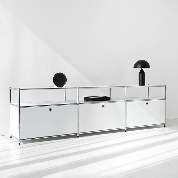 심플리 3x2 수납장 3문 BC143 2260mmx400mmx645mm, 2단, 화이트 4361.5195 - 상세 이미지 2