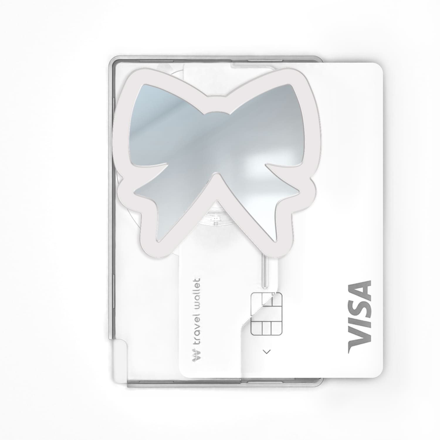 168cm 아이폰 맥세이프 카드지갑 그립톡 미러 리본 화이트