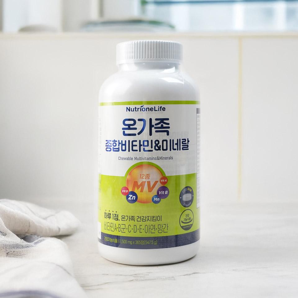 메가마트 뉴트리원 온가족종합비타민&미네랄 1,500mgx365정(365일분) - 상품 이미지