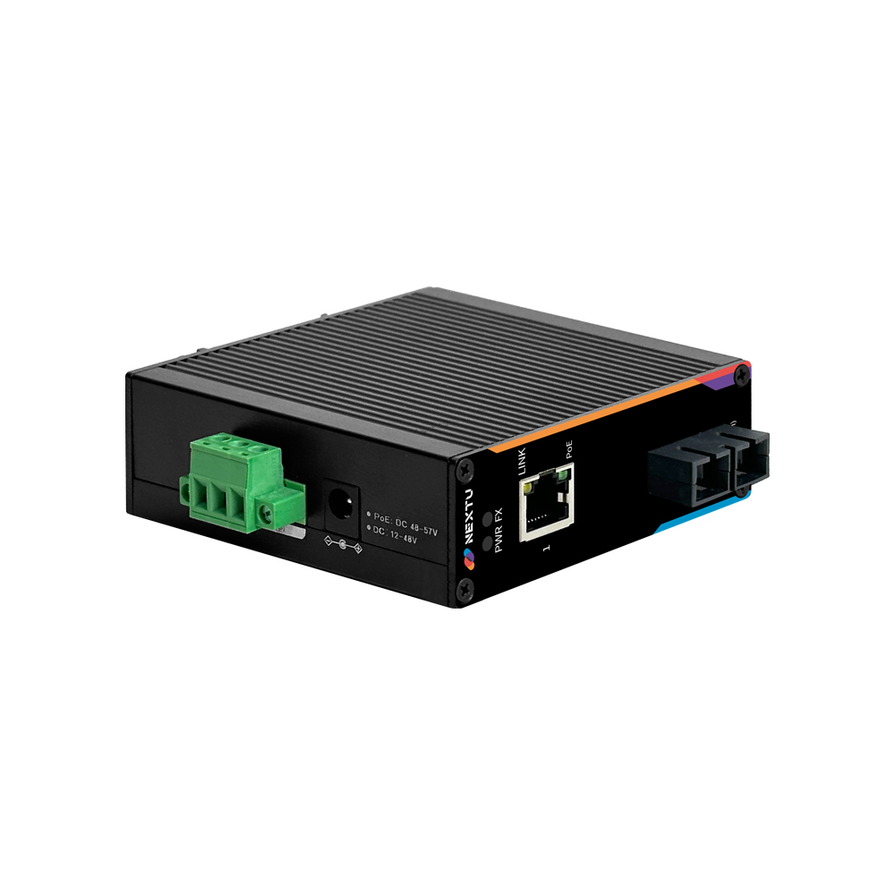 넥스트유 피아단 산업용 1포트 1G 듀얼 SC POE 광 미디어 컨버터 - 상세 이미지 3