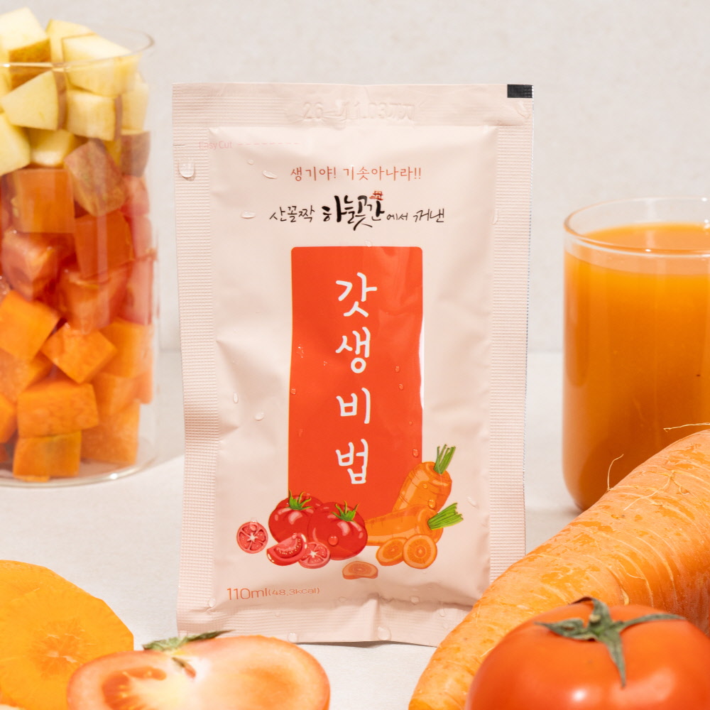 하늘곳간 토마토당근사과주스 [ 갓생비법 110ml 5봉 ] 착즙 야채주스 채소즙 - 상품 이미지