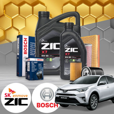 자체제작 배터리온 라브4 5세대 (19-20) 2.5 가솔린 지크 X7 5W30 SP 엔진오일필터세트 5Liter