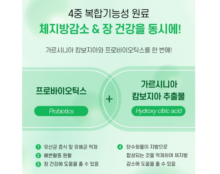 슬림 다이어트 유산균 120캡슐 가르시니아 체지방 감소 비피도박테리움롱검 비피더스균 - 상세 이미지 4