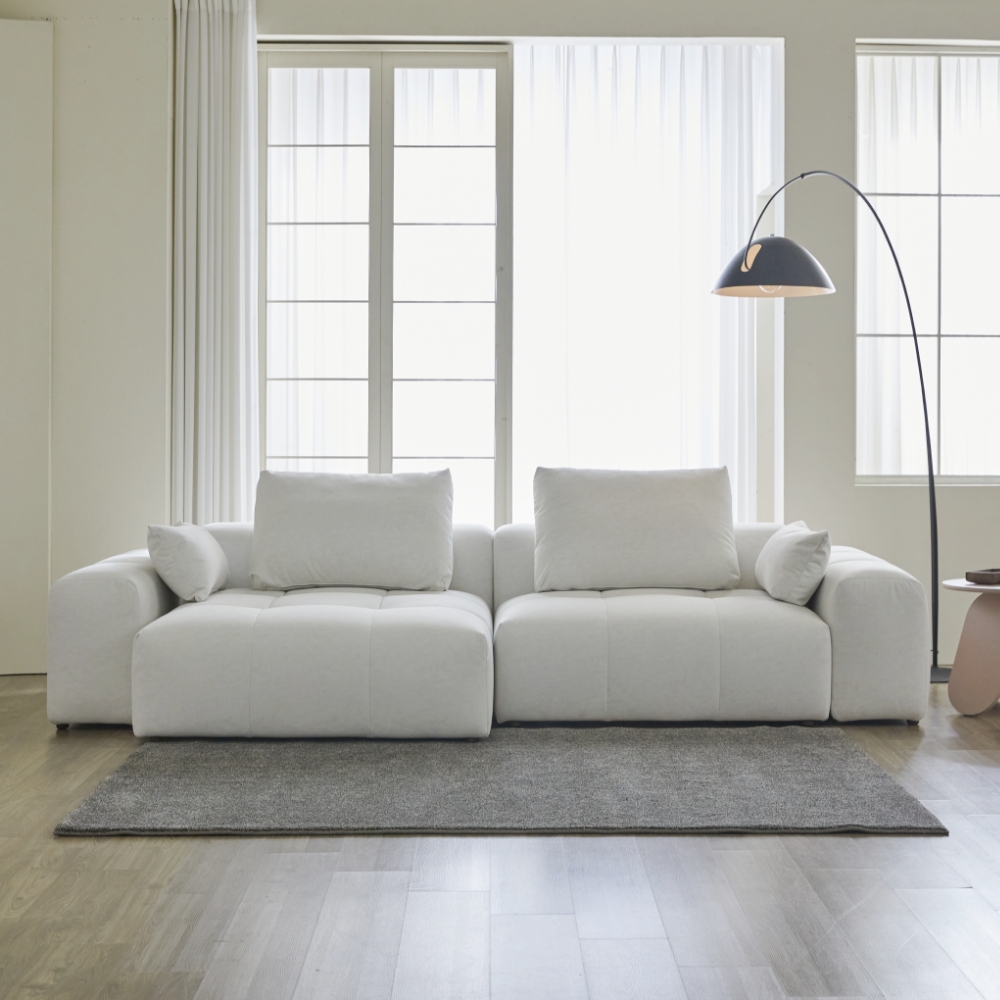 에덴느 몽블랑 카우치 쇼파 4인용 패브릭 구스 이지클린 4인 소파