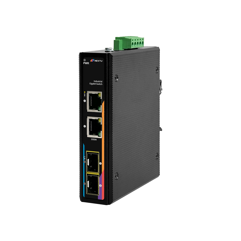 스아목 산업용 2포트 1G 2SFP 광 미디어 컨버터 - 상품 이미지
