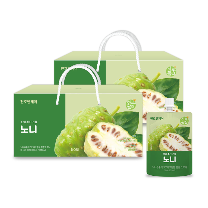 천호엔케어 NPE공법과 사과농축액을 더한 맛있는 노니주스 노니즙 70ml X 30개입 2박스 - 상세 이미지 2