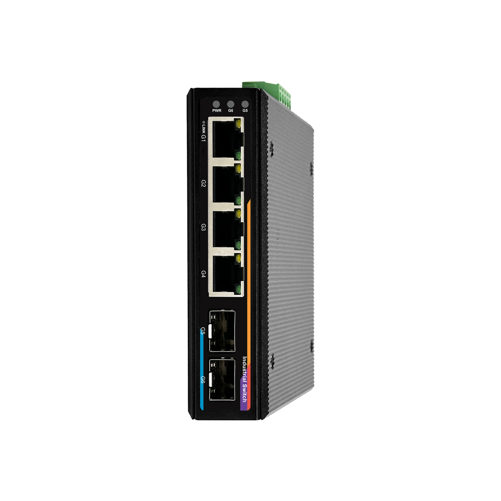 스로반 산업용 4포트 1G 2SFP 인터넷 스위칭 허브 - 상품 이미지