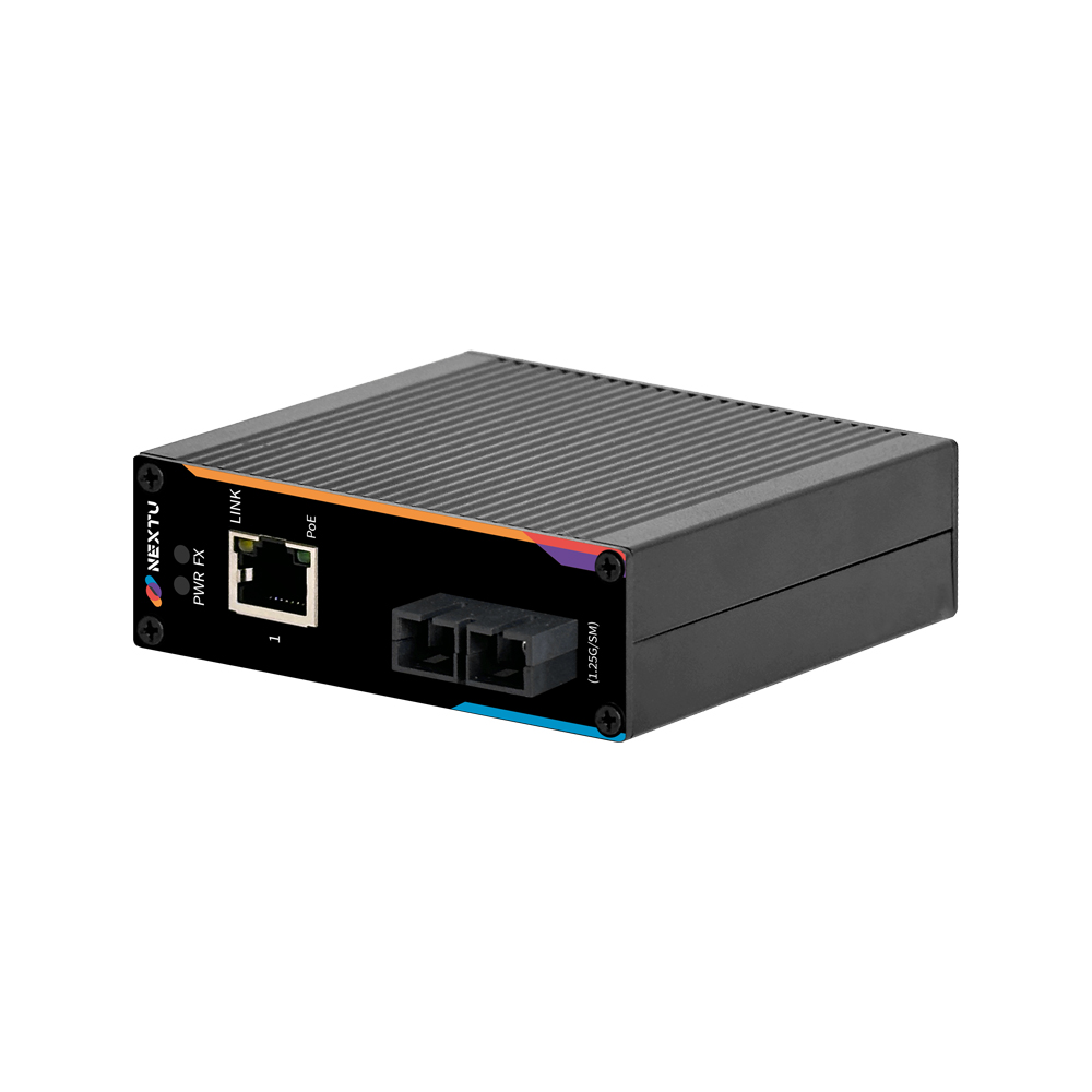 넥스트유 피아단 산업용 1포트 1G 듀얼 SC POE 광 미디어 컨버터 - 상세 이미지 4
