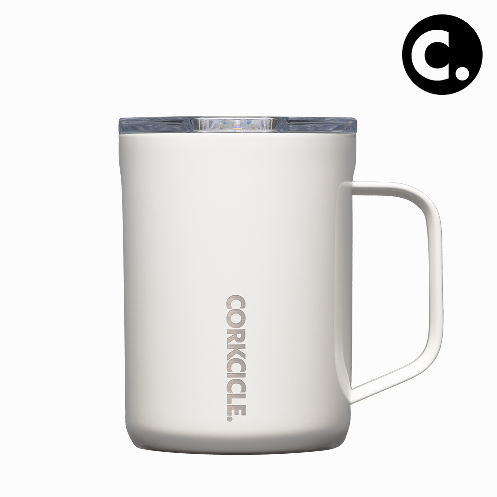 콕시클 스텐 머그 보온 손잡이 텀블러 470ml, 오트밀크