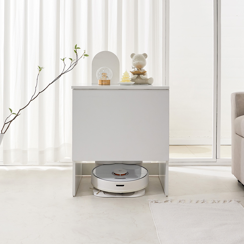 동서가구 클라임 다용도 상판도어 로봇청소기 수납장 거실 선반 협탁 DF925883