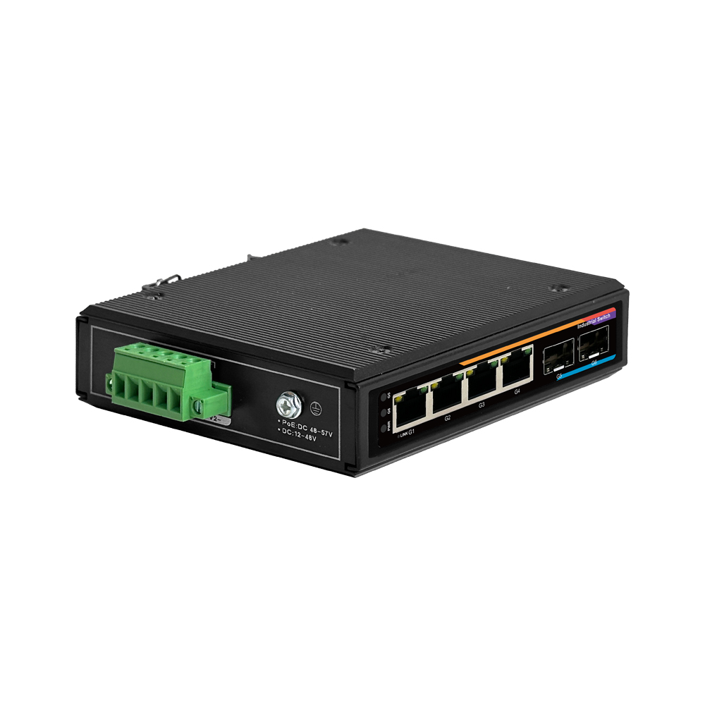넥스트유 피아문 산업용 4포트 1G 2SFP POE 인터넷 스위칭 허브 - 상세 이미지 3