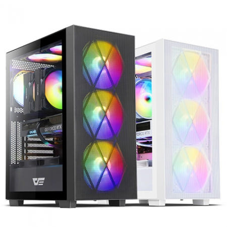 darkFlash DK370 MESH RGB 강화유리 (화이트)/ M