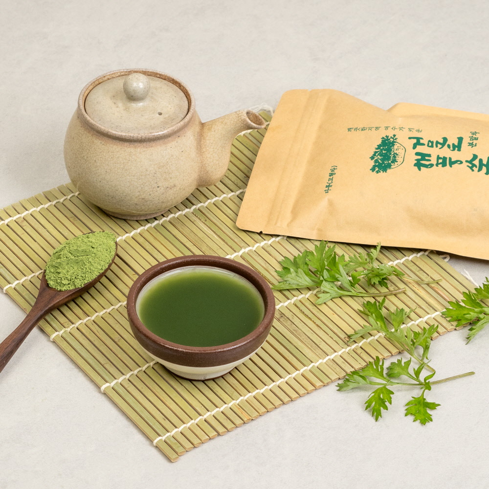 25년산 국산 쑥가루 [ 거문도 해풍 쑥분말 100g ] 미세분말 쉐이크 라떼 미숫가루 - 상세 이미지 5