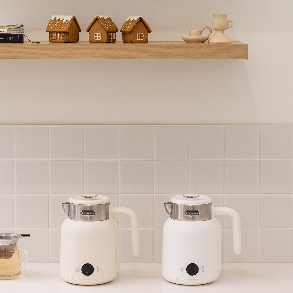 무선포트 분유포트 차탕기 전기포트 전기주전자 티포트 LWT-150B(베이지/스텐)