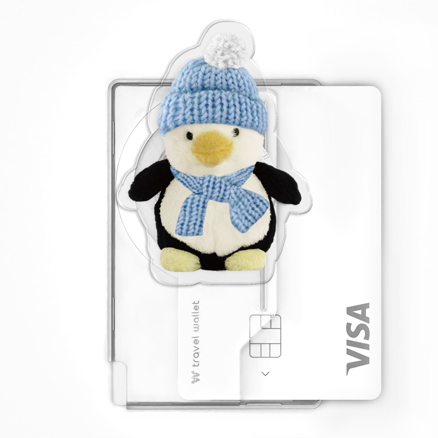 168cm 맥세이프 카드지갑 그립톡 올인포켓 올인포켓 펭구 블루