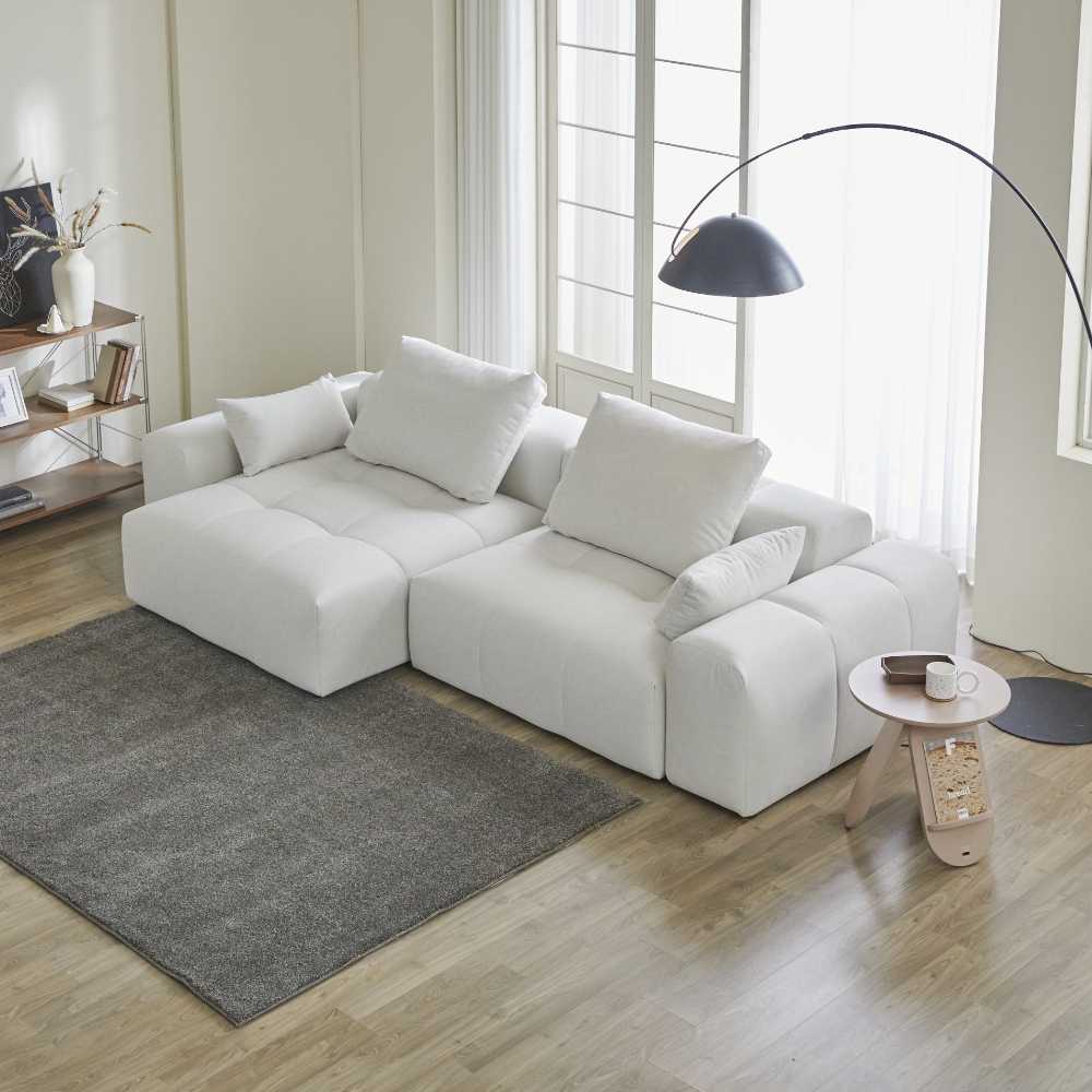 에덴느 몽블랑 카우치 쇼파 4인용 패브릭 구스 이지클린 4인 소파