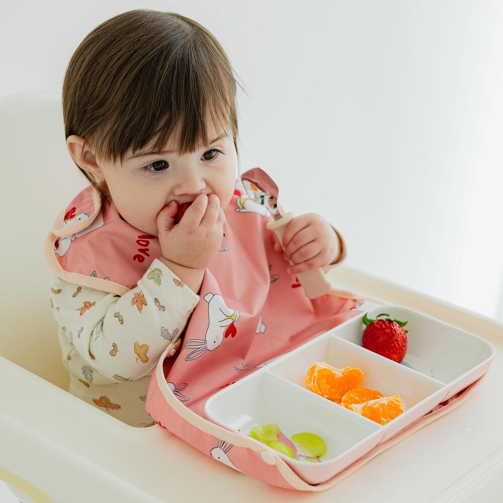 자기주도 이유식 턱받이 아기턱받이 이유식가운 방수 침받이