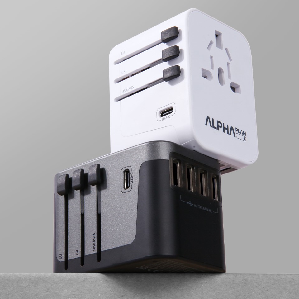 [150여개국 이상!] 알파플랜 28W 초고속 해외 여행용 멀티어댑터 USB C타입 플러그 30cm, 화이트, 1개 - 상세 이미지 2