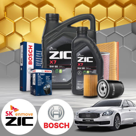 자체제작 배터리온 K9(더) 5.0(18~20) 가솔린 지크 X7 5W30 SP 엔진오일필터세트 10Liter