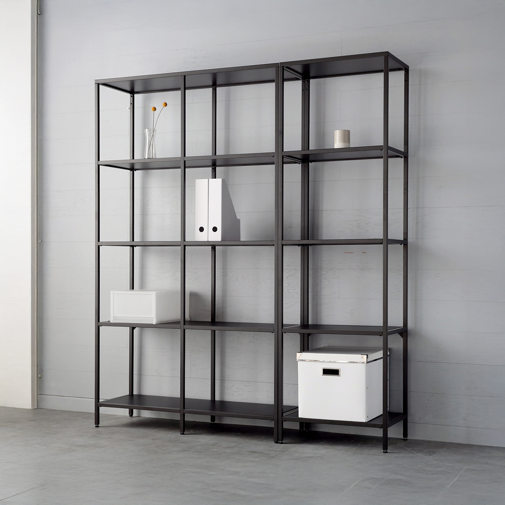 TETOS 선반 509 좁은 509mmx360mmx1750mm, 5단, 블랙 7027.5853 - 상세 이미지 5
