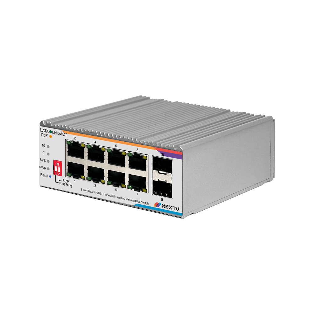 넥스트유 피어빈 산업용 8포트 1G 2SFP L2 POE 인터넷 스위칭 허브 - 상세 이미지 4