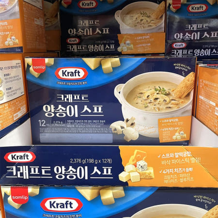 크래프트 양송이스프 198g 12개 파이스틱 포함 코스트코 스프 간편식 아침대용 대용량