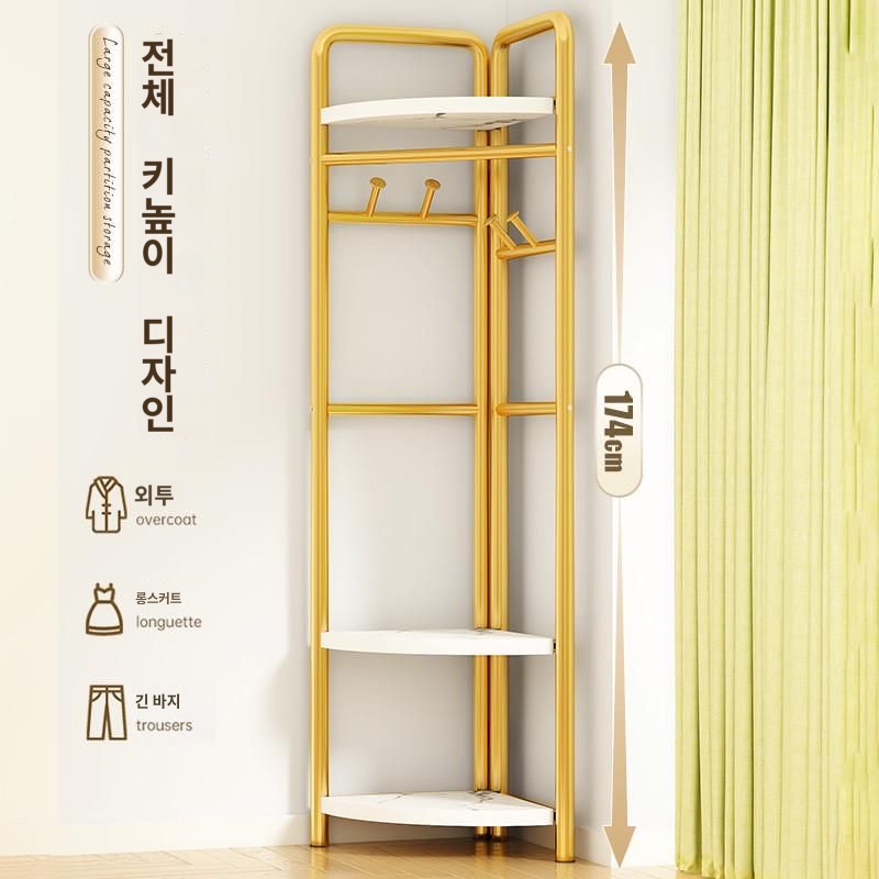 틈새 랙 블랙 행거 코너 모서리 옷걸이 수납 스탠드 철제 옷걸이 - 상세 이미지 3
