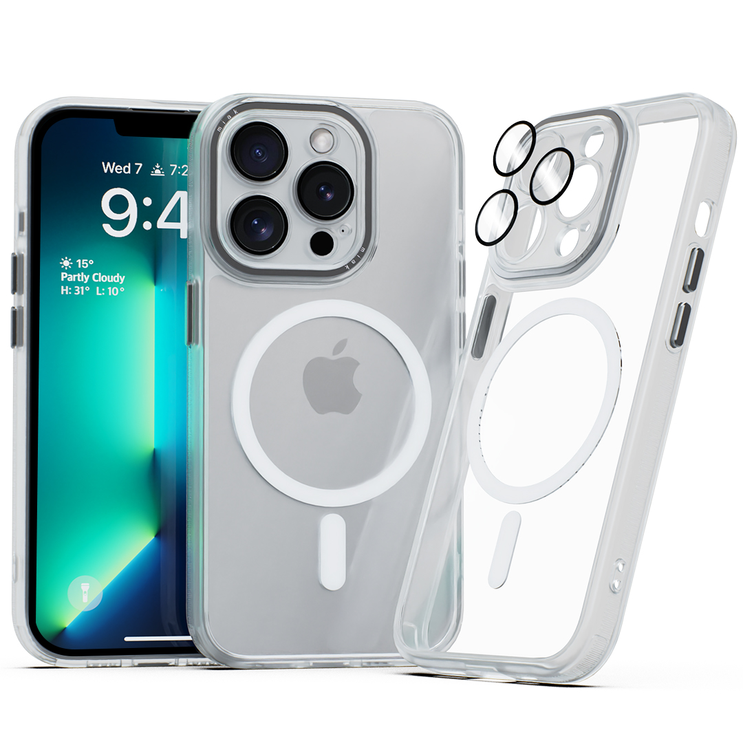 미아크 렌즈보호 풀커버 맥세이프 케이스 핑크, 아이폰13 프로 - 상세 이미지 2