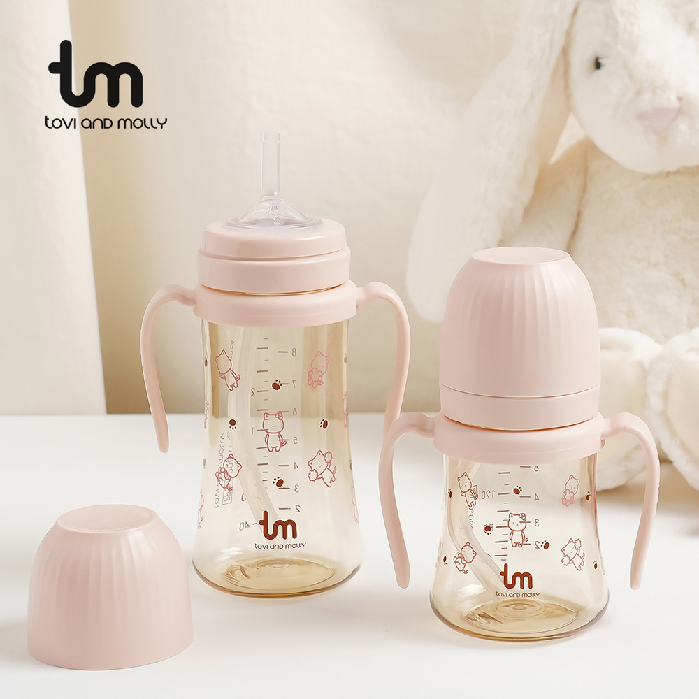 [토비앤몰리] 새지 않는 아기 유아 이유식 빨대컵 몰리 180ml 280ml