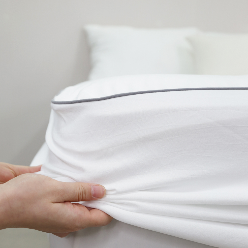 피치스킨 알러지케어 먼지없는 사계절 누빔 토퍼형 침대 매트리스 커버 홑겹 SS