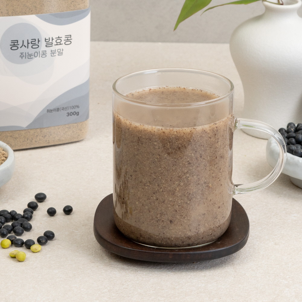 쥐눈이콩가루 [ 발효콩 쥐눈이콩 분말 300g ] 낫또 서목태 청국장 선식 가루