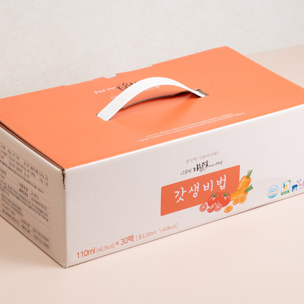 하늘곳간 토마토당근사과주스 [갓생비법 110ml 30봉지] 착즙 야채주스 채소즙 이미지 6