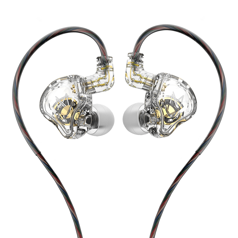 TRN MT1 인이어 유선 이어폰 3.5mm 클리어화이트 마이크없음