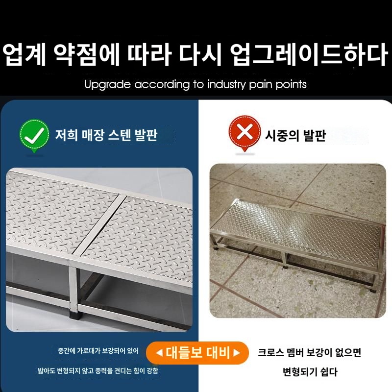 스테인리스 작업 발판 산업용 이동식 계단 작업대 - 상세 이미지 5