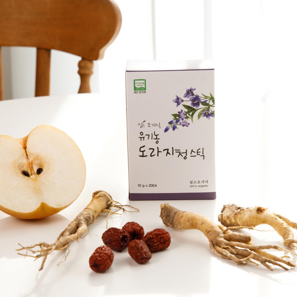 3년이상 자란 토종 [ 유기농 도라지청 스틱 10g 20봉 ] 도라지청 즙 진액 엑기스 - 상세 이미지 4