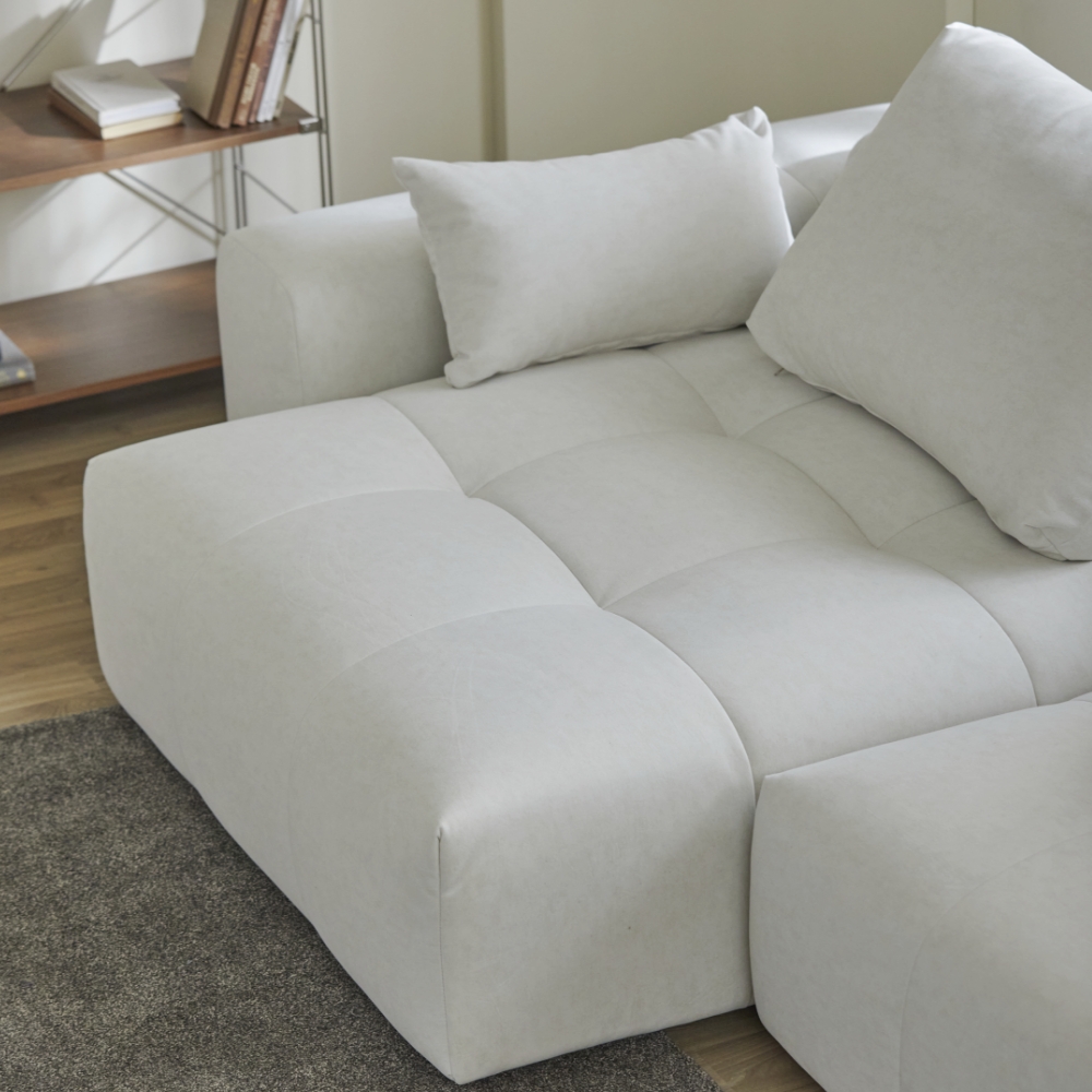 에덴느 몽블랑 카우치 쇼파 4인용 패브릭 구스 이지클린 4인 소파