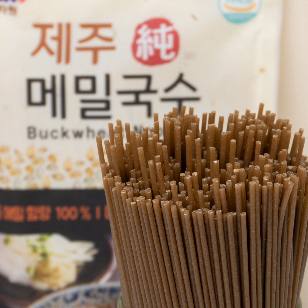 100프로 국산 제주 순 메밀국수 500g 건면 모밀면 막국수 소바 냉면 비빔국수 이미지 1