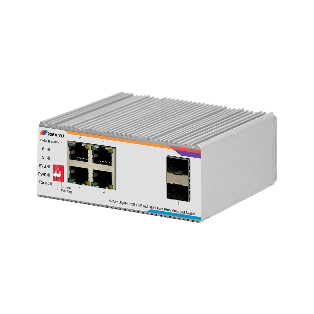 넥스트유 스카준 산업용 4포트 1G 2SFP L2 인터넷 스위칭 허브 - 상세 이미지 4