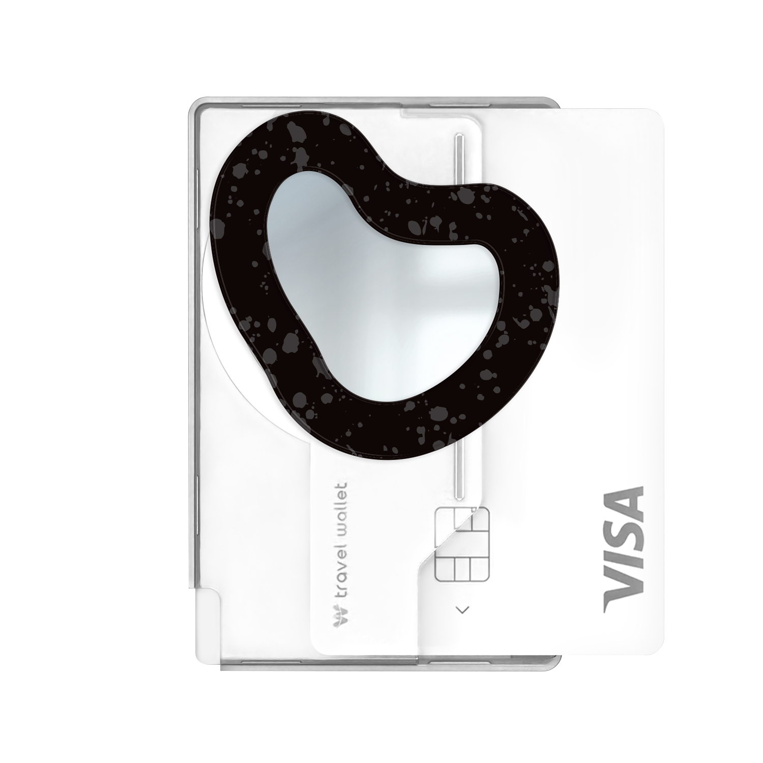 168cm 아이폰 맥세이프 카드지갑 그립톡 미러 어글리 하트 그레이