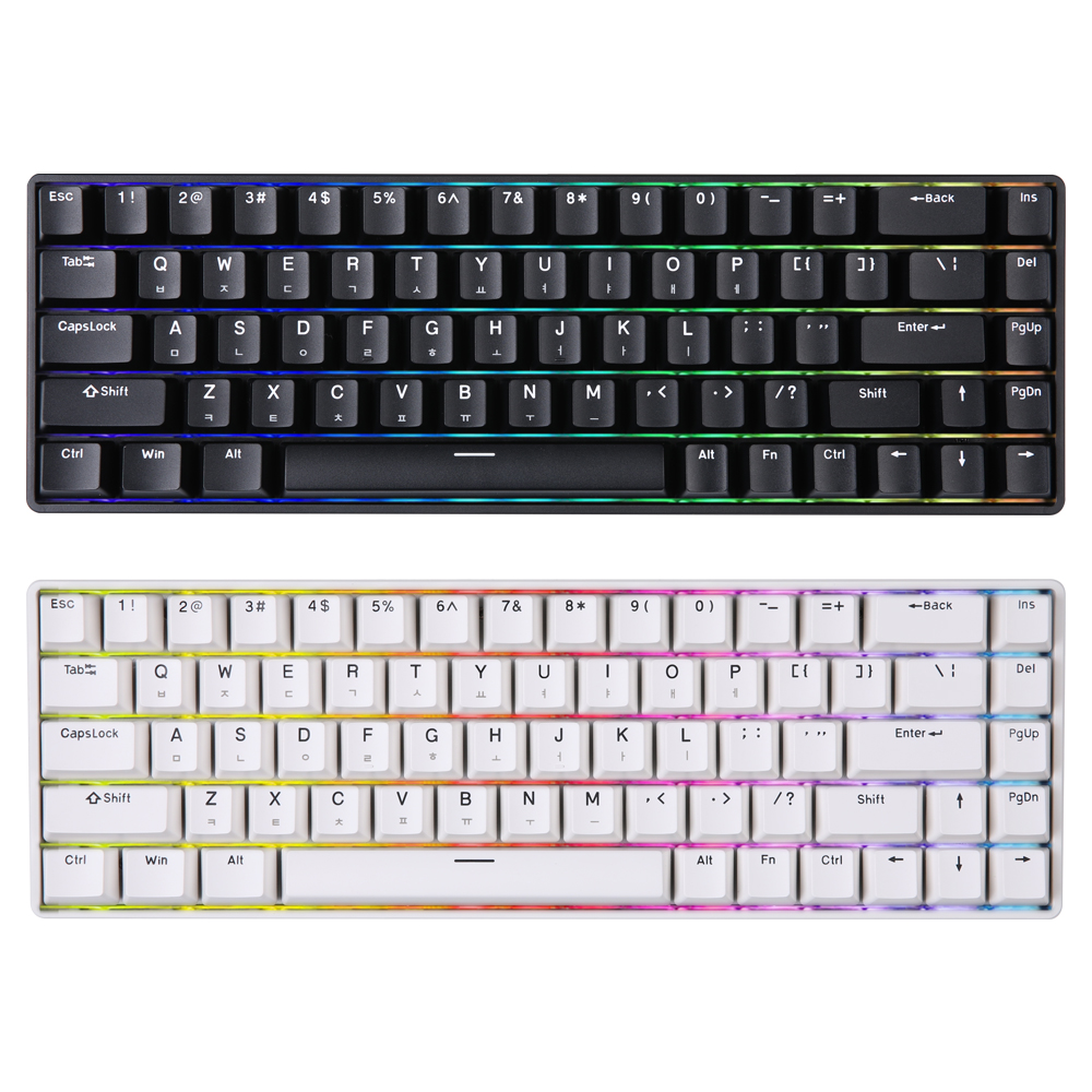 몬스타기어 스팅68 라이트 8K 자석축 한글 우팅 래피드트리거 매크로 단축키 조약돌 키보드