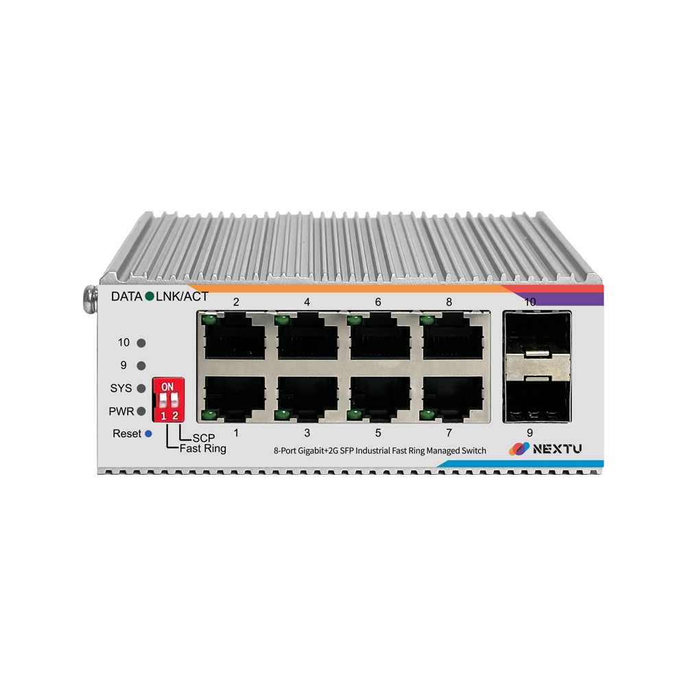 넥스트유 스카목 산업용 8포트 1G 2SFP L2 인터넷 스위칭 허브 - 상세 이미지 2