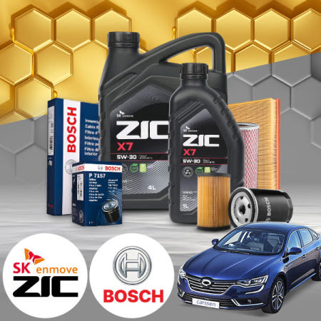 자체제작 배터리온 SM6(16~20) 2.0 가솔린 지크 X7 5W30 SP 엔진오일필터세트 5Liter